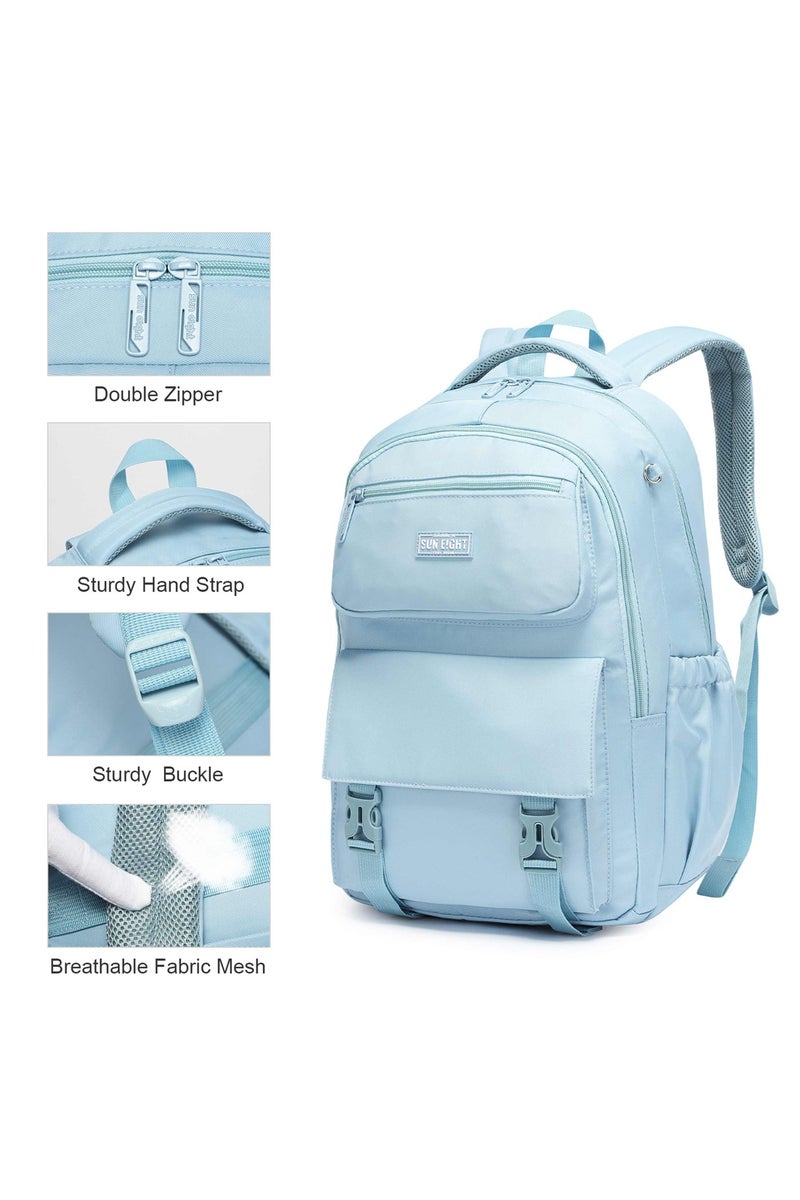 SUN EIGHT Waterproof 35L School Backpack for College, Kids Backpack Lightweight Large Capacity Travel Bag with Multi Pockets, SE8391, Blue - Image 5
